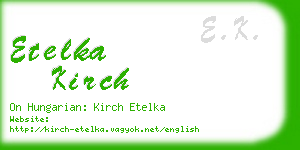 etelka kirch business card